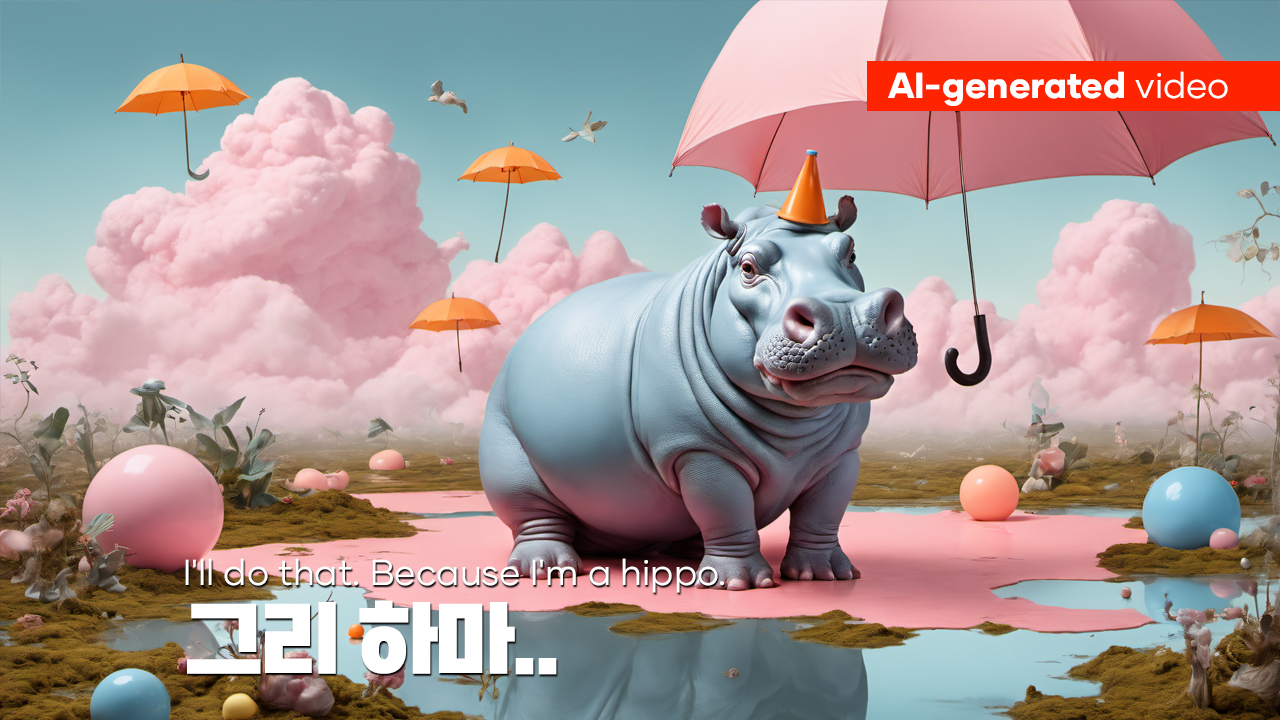 그리 하마.. (I’ll do that. Because I’m a hippo.)